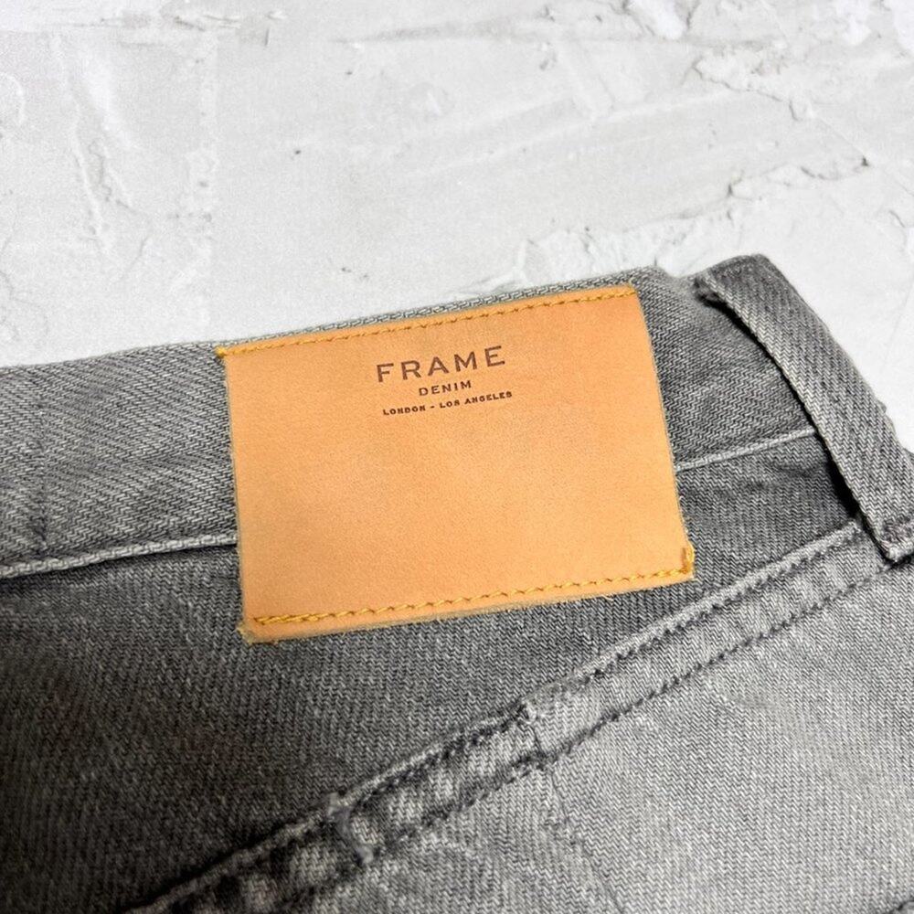 Frame Le Mix Nouveau Jeans SIZE 25 RUNS SMALL Ash Gray Two Tone Raw Hem - Picture 12 of 14